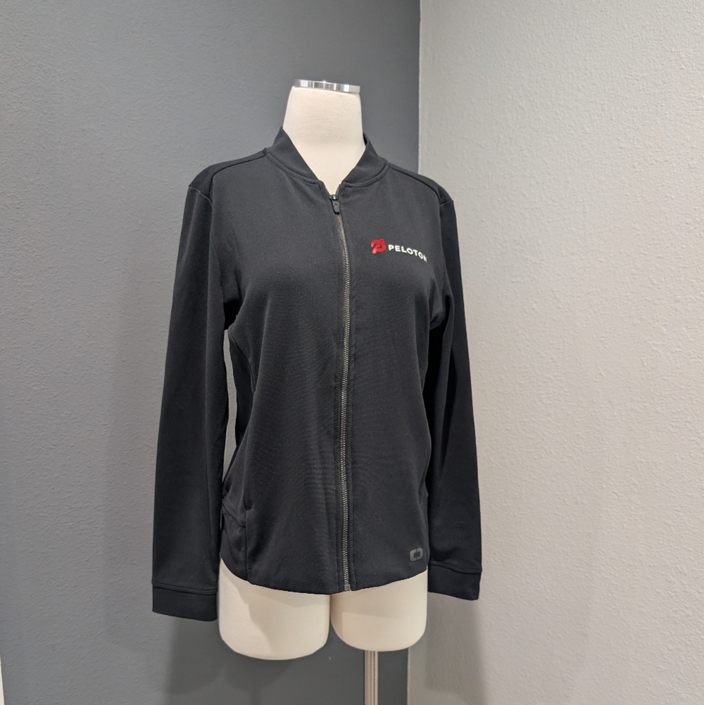 OGIO x Peloton Full-Zip Performance Bomber Track Jacket - Black - Size Medium